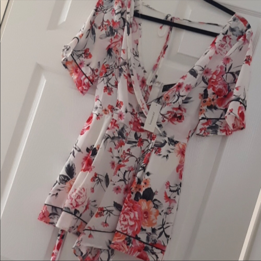 Trixxi white and floral romper